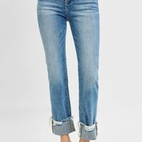 Risen High Rise Crop Straight Jean - Thumbnail 1