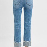 Risen High Rise Crop Straight Jean - Thumbnail 3