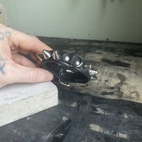 Premade Tall British Stud & D-Ring Wristband - Thumbnail 3