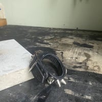 Premade Tall British Stud & D-Ring Wristband - Thumbnail 5