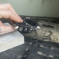 Premade Tall British Stud & D-Ring Wristband - Thumbnail 6