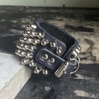 Premade D-Rings 5-4-5 short British studs Cuff - Thumbnail 1