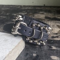 Premade D-Rings 5-4-5 short British studs Cuff - Thumbnail 3