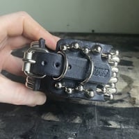 Premade D-Rings 5-4-5 short British studs Cuff - Thumbnail 7