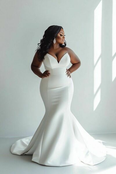 Simple Wedding Dress, Mermaid African Girls Bridal Dress Bridal Gown,1972