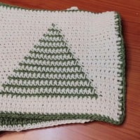 Handmade Christmas Tree Crochet Potholder - Thumbnail 2