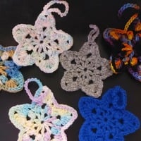 Handmade Crochet Star Ornaments - Thumbnail 1
