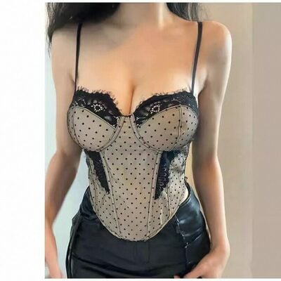 Fishbone lace camisole top - Thumbnail 1