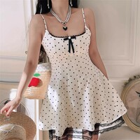 Sexy princess-style dress with lace and polka dot details. - Thumbnail 5
