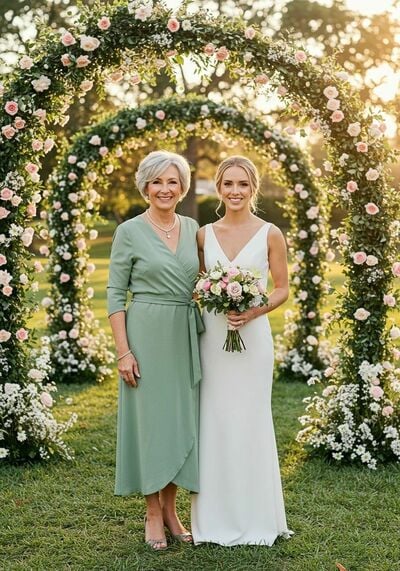 Simple A Line Tea-length Mother of Bride/Groom Dress Evening Formal Gowns 