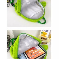 Funky Green Face Plush Backpack - Thumbnail 7