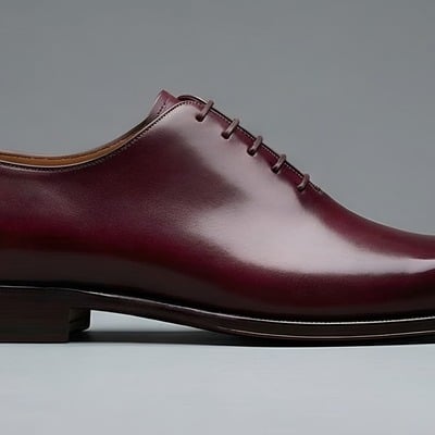 Crafted leather mens designer classic luxury wholecut burgundy patina leather dress lace up shoes
