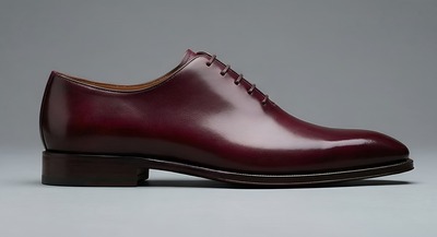 Crafted Leather Mens Designer Classic Luxury Wholecut Burgundy Patina Leather Dress Lace up Shoes