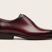 Crafted Leather Mens Designer Classic Luxury Wholecut Burgundy Patina Leather Dress Lace up Shoes - Thumbnail 1