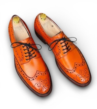 Crafted Leather Classic Brown Leather Oxford Lace up Dress Shoes