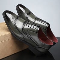 Men's pointed toe lace-up casual shoes 3 colors - Thumbnail 2