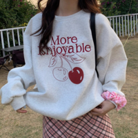 More Enjoyable Cherry Printed Sweatshirt - Thumbnail 1