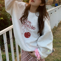 More Enjoyable Cherry Printed Sweatshirt - Thumbnail 4