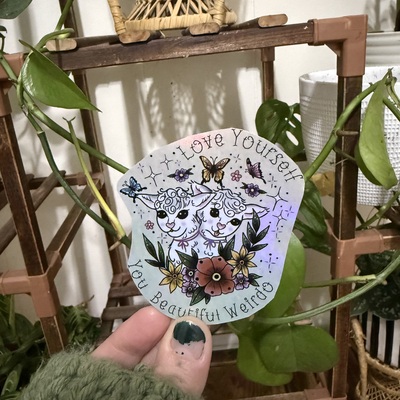 Beautiful weirdo sticker 