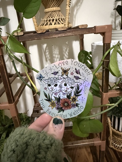 Beautiful weirdo sticker 