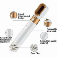 Magic Styler 4-in-1 Airstyler Curling Iron Brush Air Curler Air Styler Wrap Multi Hair Styler for Fast Hairstyle(Gray Purple) - Thumbnail 6