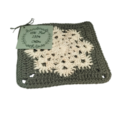 Snowflake crocheted potholder