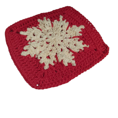 Snowflake crocheted potholder