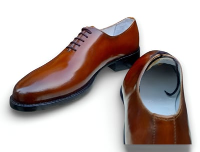 Crafted Leather Handmade Men Classic Brown Calf Leather Whole Oxford Lace up Dress Shoes