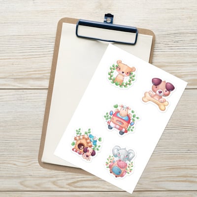 Cute Animals Sticker sheet