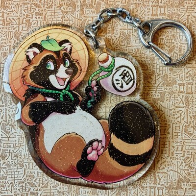 Tanuki Sake Keychain