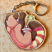 Red Panda Ramen Keychain - Thumbnail 1