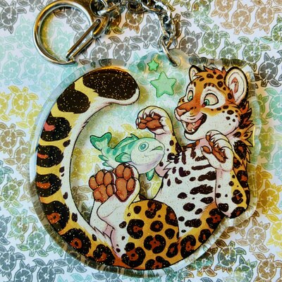 Jaguar Fish Keychain