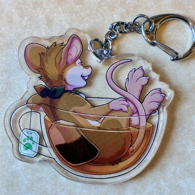 Mouse tea keychain