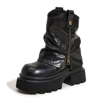 Women's ankle boots with hidden platform trousers boots - Thumbnail 5