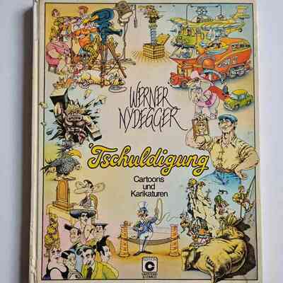 "tschuldigung - cartoons & karikaturen" (signed by the author)