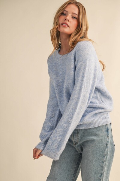 Floral Sleeve Sweater