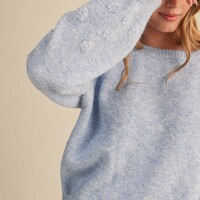 Floral Sleeve Sweater - Thumbnail 2