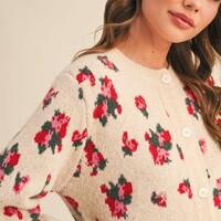 Abstract Floral Cardigan - Thumbnail 2