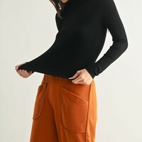 Mock Neck Long Sleeve Top - Thumbnail 2