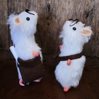 Handmade Fabric Mouse – Stuffed Animal Plush Toy – Storybook Decor - Thumbnail 1