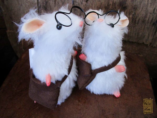 Handmade Fabric Mouse – Stuffed Animal Plush Toy – Storybook Decor