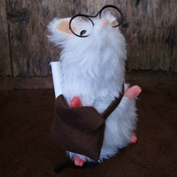 Handmade Fabric Mouse – Stuffed Animal Plush Toy – Storybook Decor - Thumbnail 2