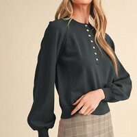 Button Front Henley - Thumbnail 4