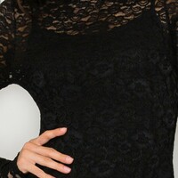 Sheer Lace Dress - Thumbnail 3