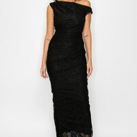 Off Shoulder Lace Dress - Thumbnail 3