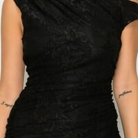 Off Shoulder Lace Dress - Thumbnail 5