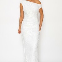 Off Shoulder Lace Dress - Thumbnail 2