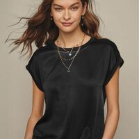 Relaxed Rolled Sleeve Top - CLEARANCE - Thumbnail 1