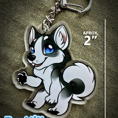 Furvilla acrylic dangler - husky