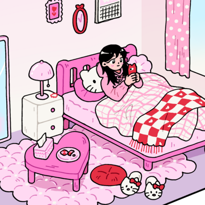Small print: kitty room